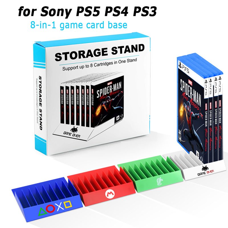 Gaming Accessories Box - 8-in-1 for PS5 Game Card Base