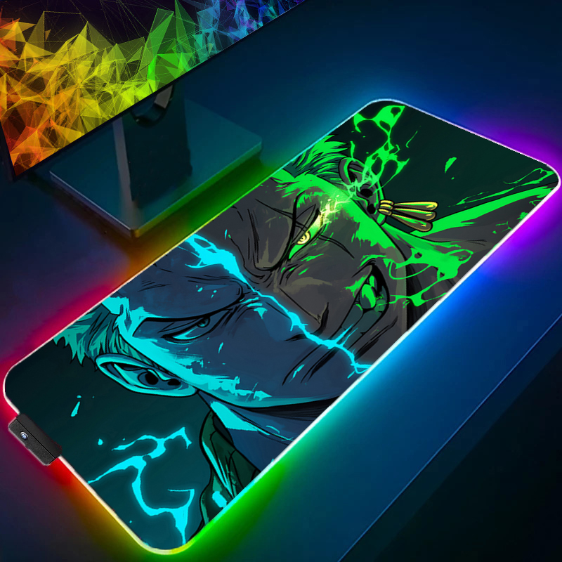 Gaming Accessories Women - ONE PIECE Zoro Mouse Pad RGB