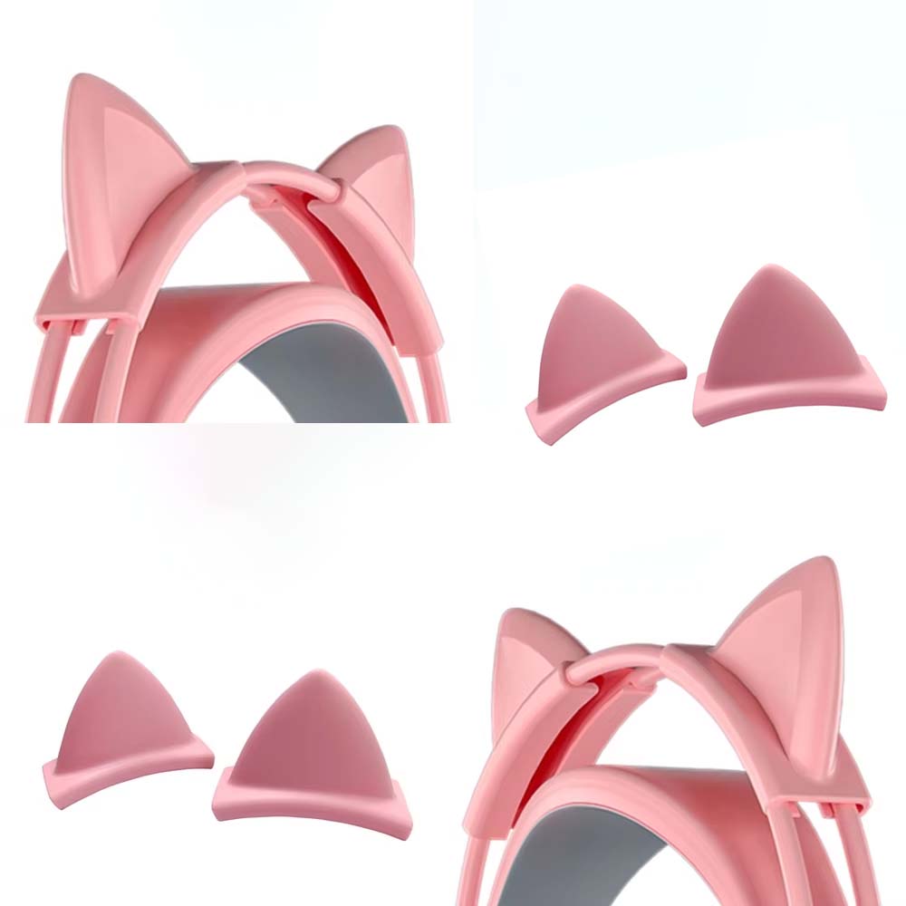 Gaming Accessories Kawaii - Pink Silicone Cat Ears Pendant for