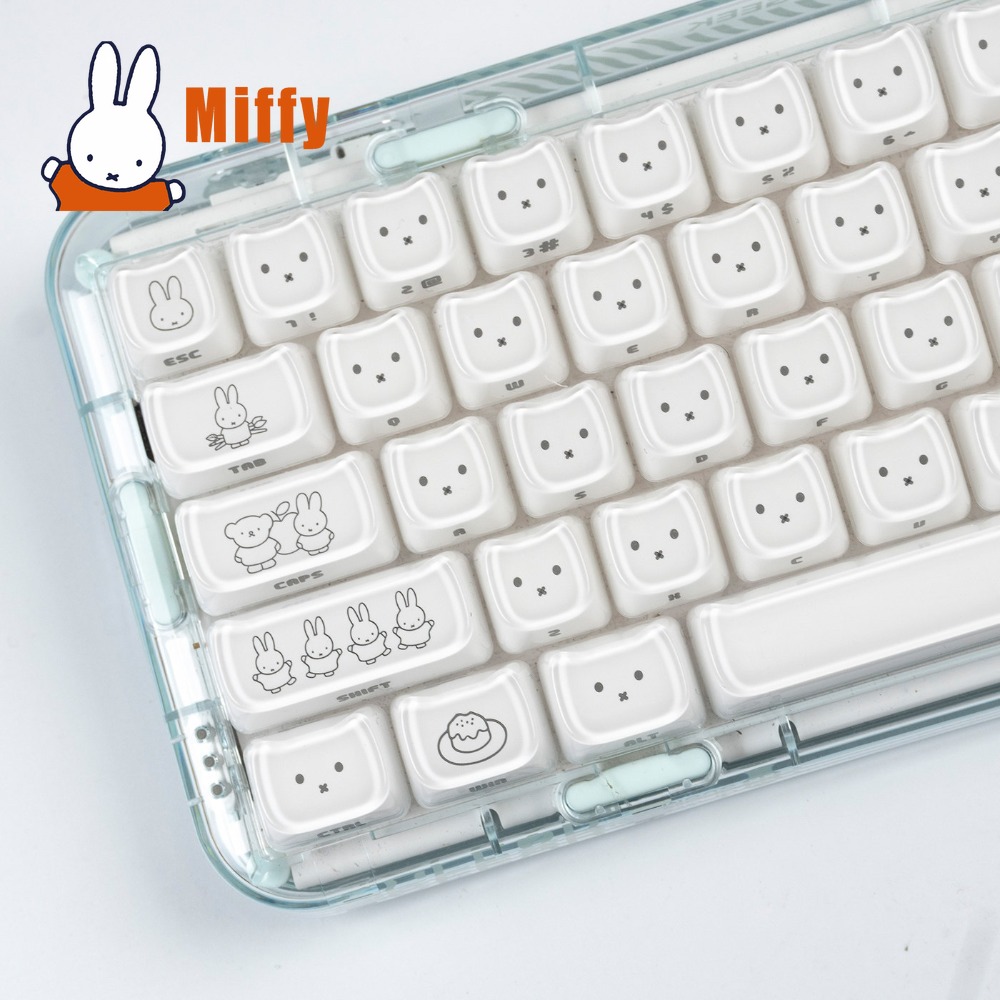 Kawaii Miffy Keycaps Cute Rabb - Gaming Accessories Kawaii 评论和价格
