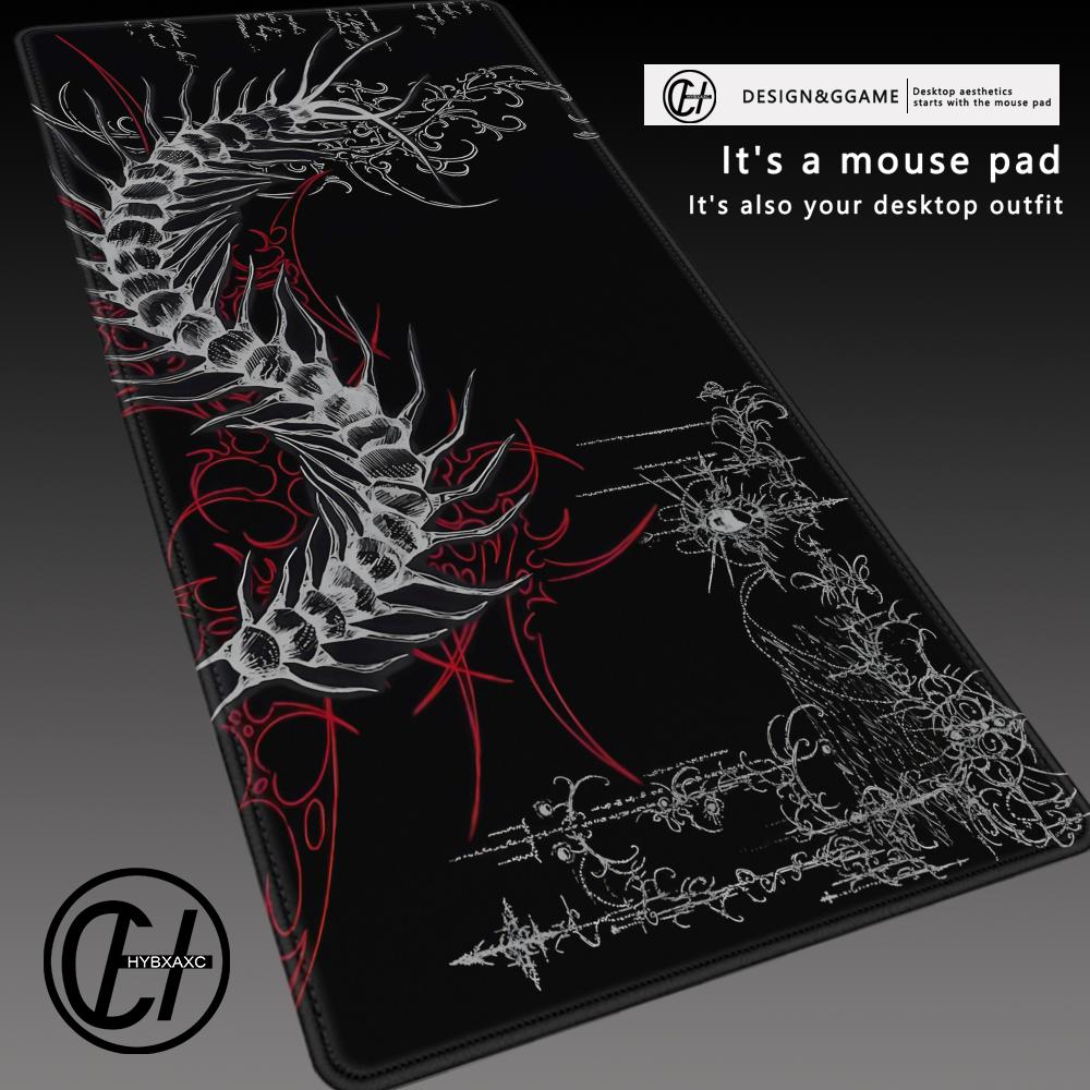 Black White Gothic Mouse Pad L - Gaming Accessories White 评论和价格