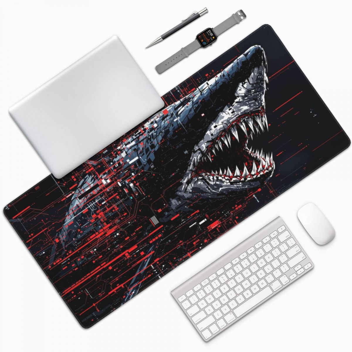 Ferocious Great White Shark La - Gaming Accessories White 评论和价格