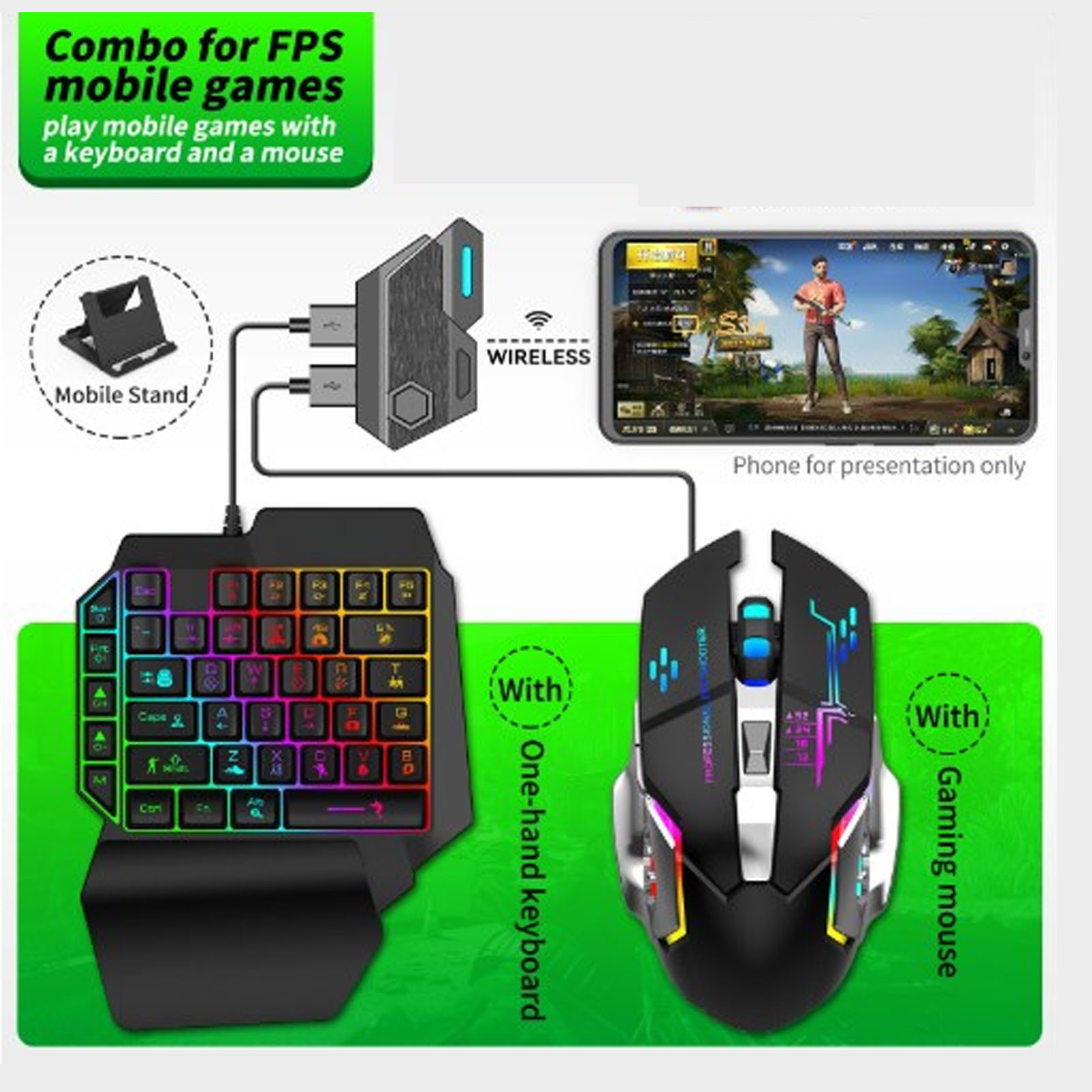 Keyboard Mouse Converter Set R - Gaming Accessories For Phone 评论和价格