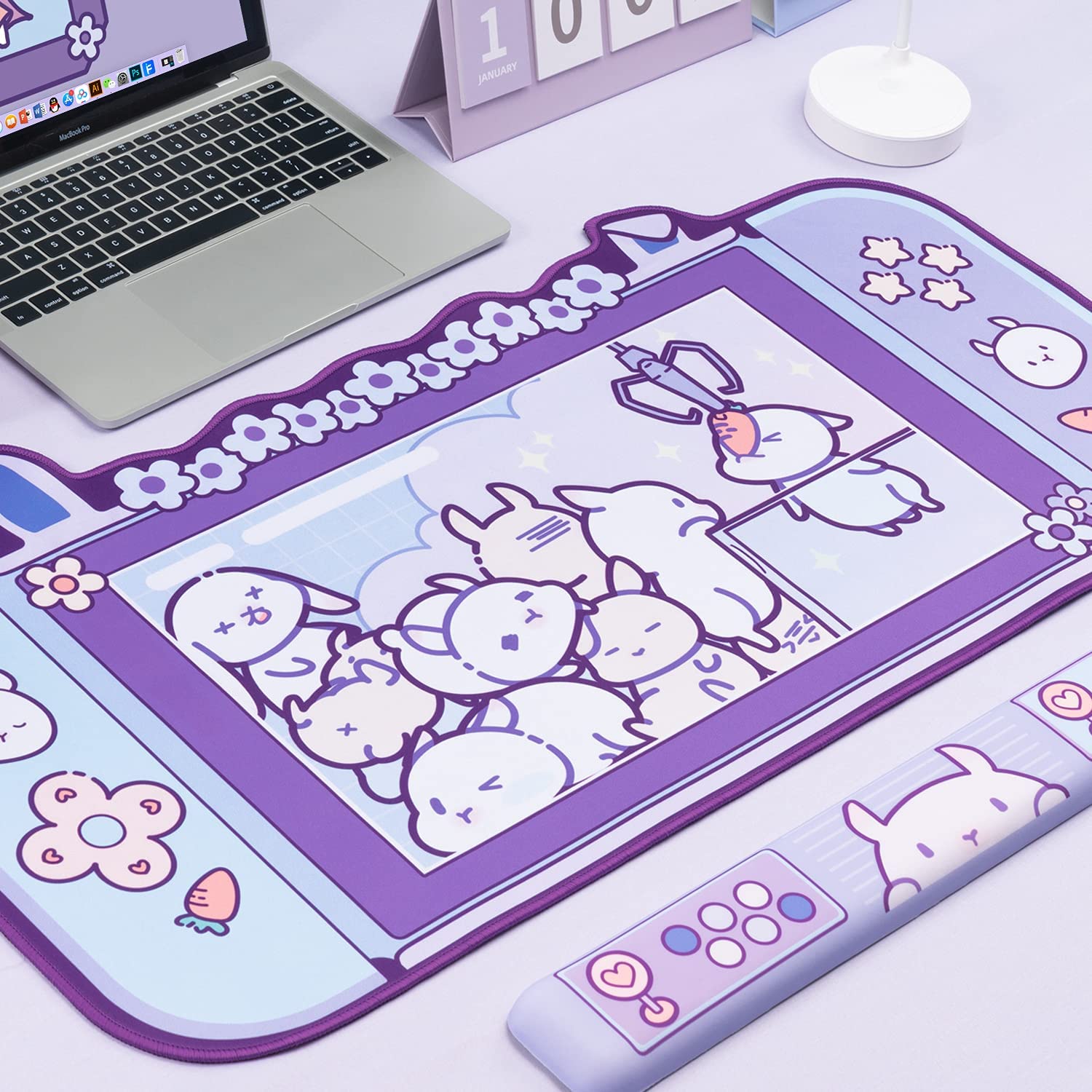 Large Kawaii Gaming Mouse Pad  - Gaming Accessories Kawaii 评论和价格