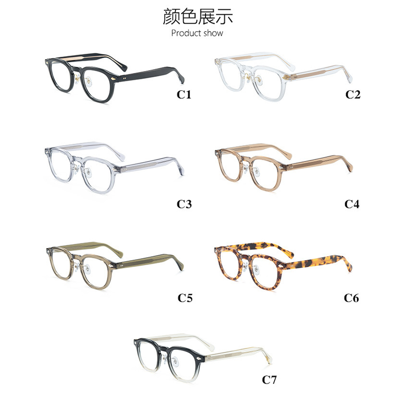 HBK Retro Oval Glasses Frames  - Gaming Accessories Men 评论和价格