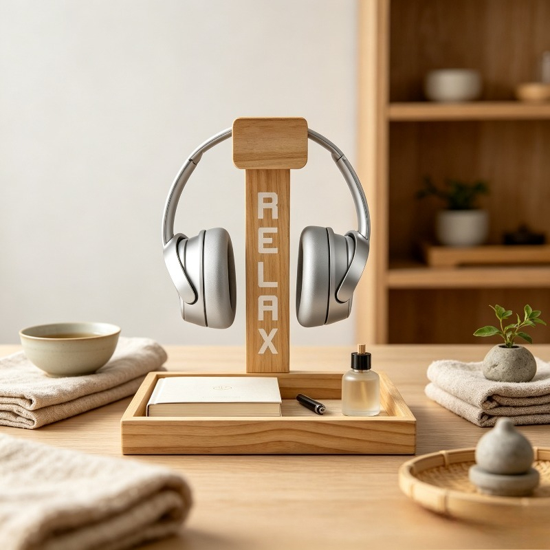 Wooden Gaming Headset Stand, D - Gaming Headphone Accessories 评论和价格