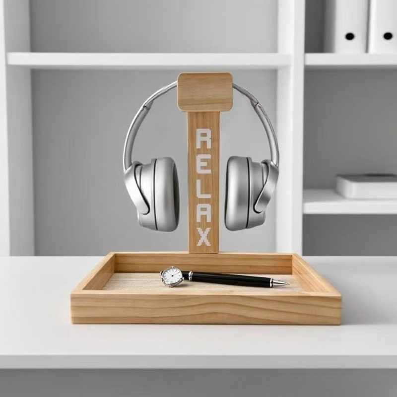 Wooden Gaming Headset Stand, D - Gaming Headphone Accessories 评论和价格