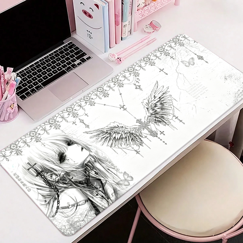 Leather Mousepad Black White A - Gaming Accessories White 评论和价格