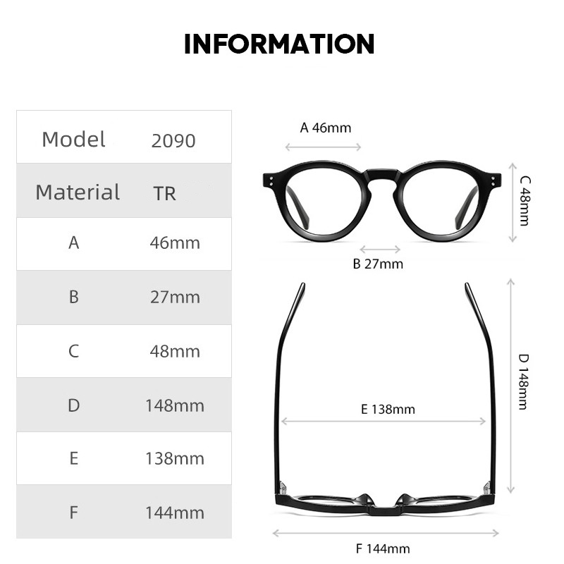 New Retro Round Glasses Frame  - Gaming Accessories Men 评论和价格