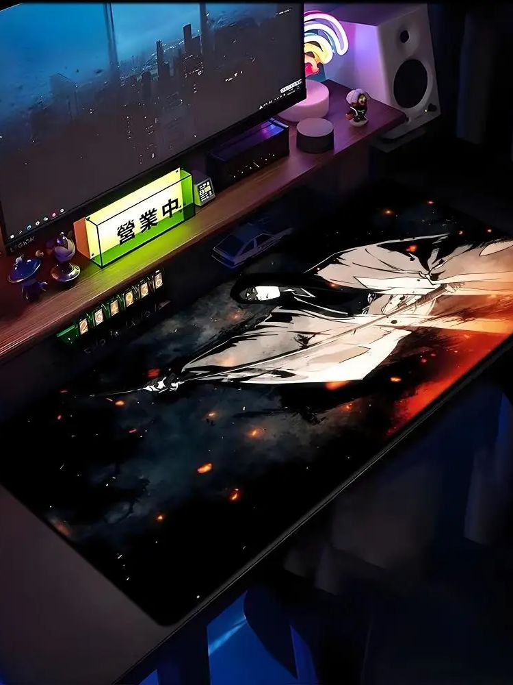 Large Mouse Pad black white An - Gaming Accessories White 评论和价格