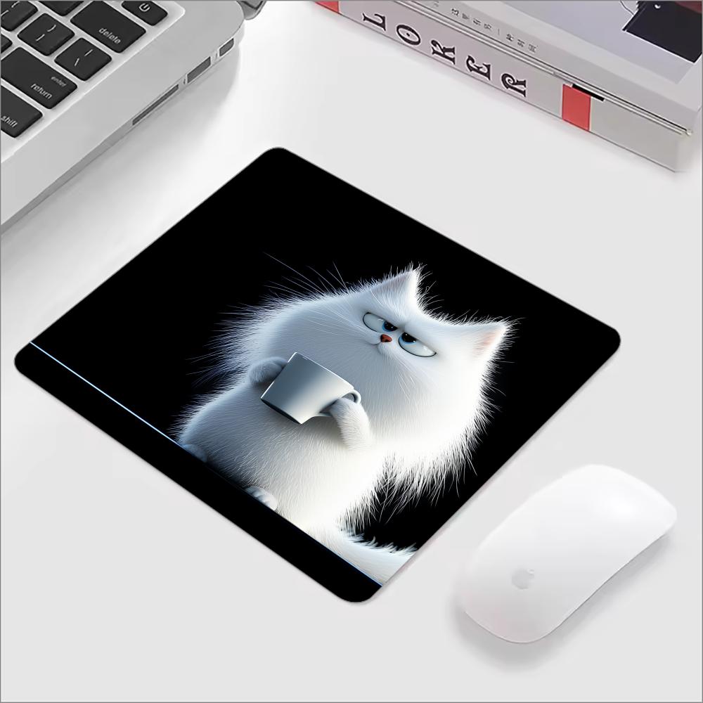Kawaii Coffee Cat Mouse Pad Bl - Gaming Accessories Kawaii 评论和价格