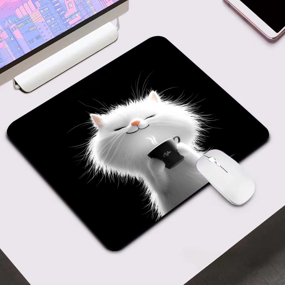 Kawaii Coffee Cat Mouse Pad Bl - Gaming Accessories Kawaii 评论和价格